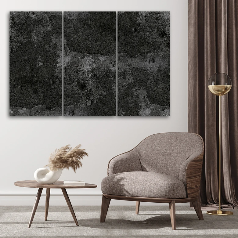 Leinwandbild 3 teilig, Alte Betonwand 