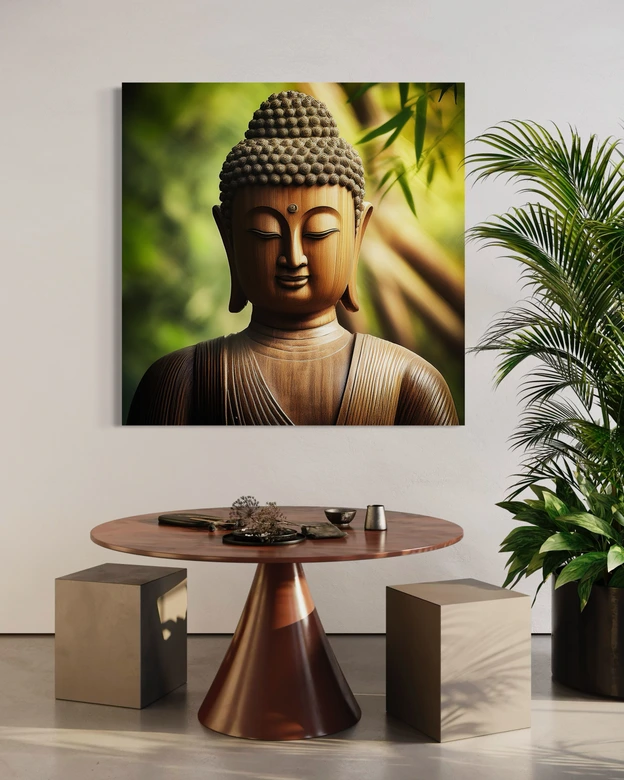 Leinwandbild Buddha-Zen-Statue 