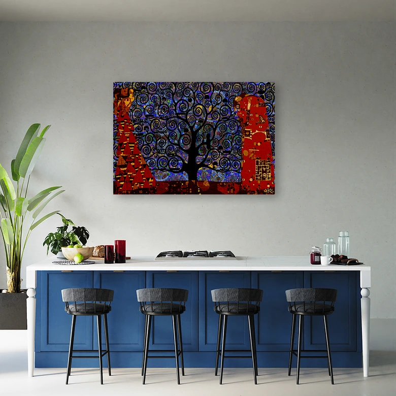 Leinwandbild, G.Klimt Baum des Lebens Abstrakt 