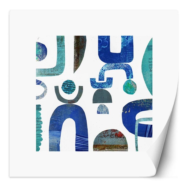 Fototapete, Blaue abstrakte Formen - Andrea Haase 