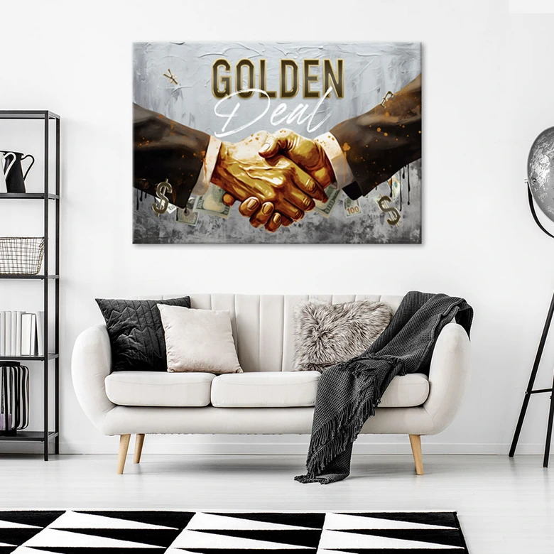 Leinwandbild, Goldener Handel 