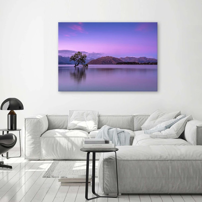 Leinwandbild, Baum auf einem See 