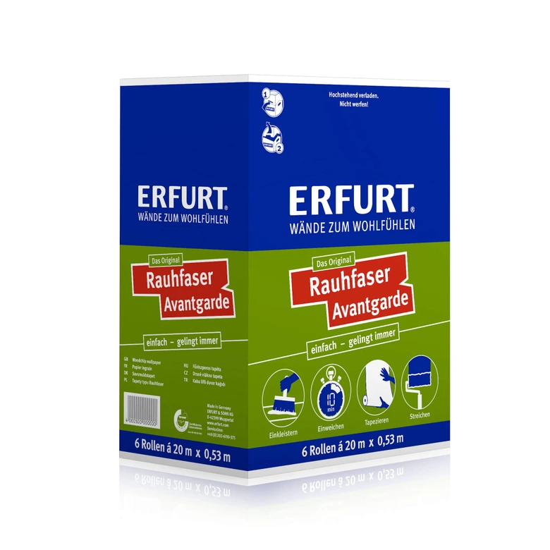 Erfurt Ikke-vævet Fleectapet - Karton med 6 ruller - Avantgarde  