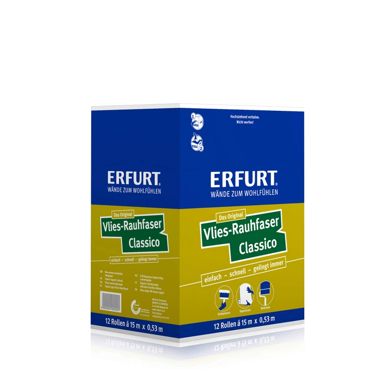 Erfurt ikke-vævet Fleecetapet Karton med 12 ruller - Classico  