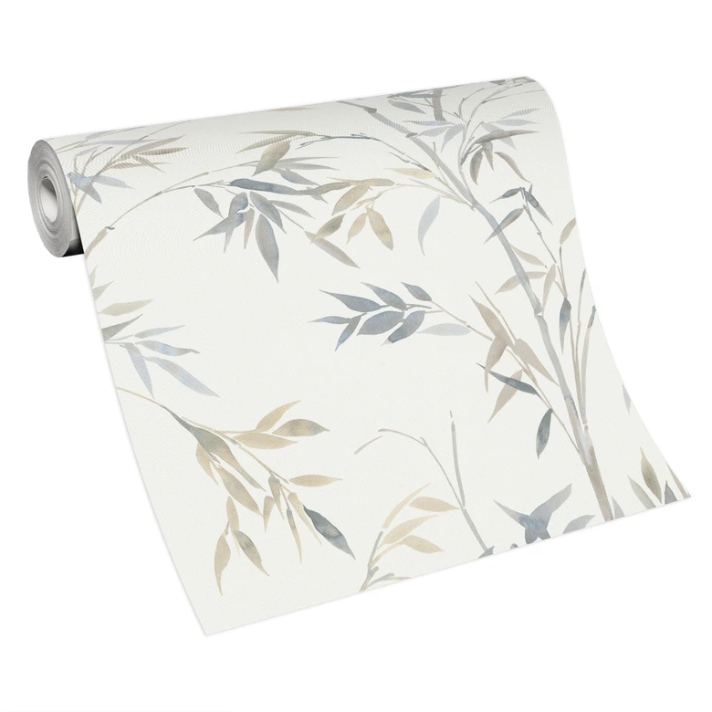 Rankentapete, Bambusmustertapete, Vliestapete Erismann Martinique beige 