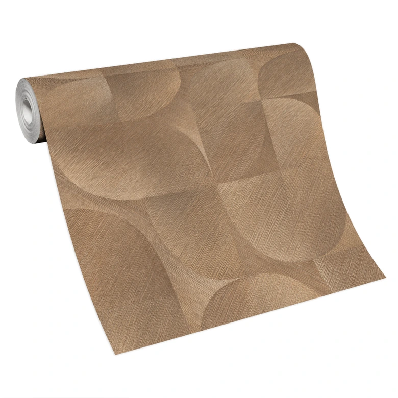 Papier peint 3D, papier peint à motifs rétro, papier peint intissé marron Erismann Martinique 