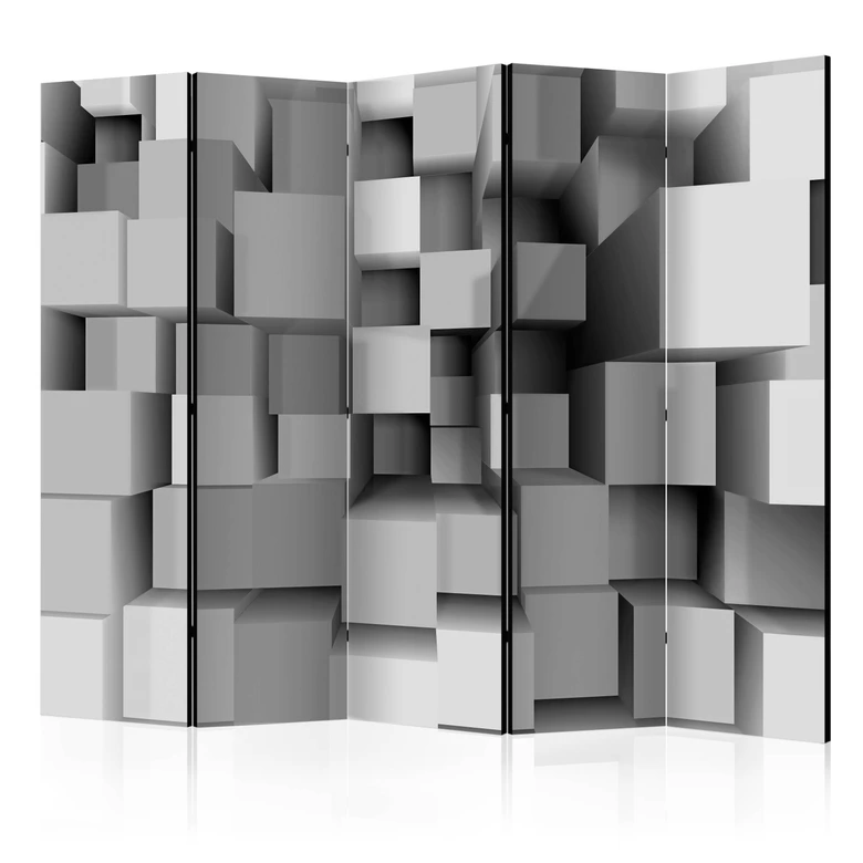 Paravent, Raumteiler freistehend, Trennwand - Geometrisches Puzzle 