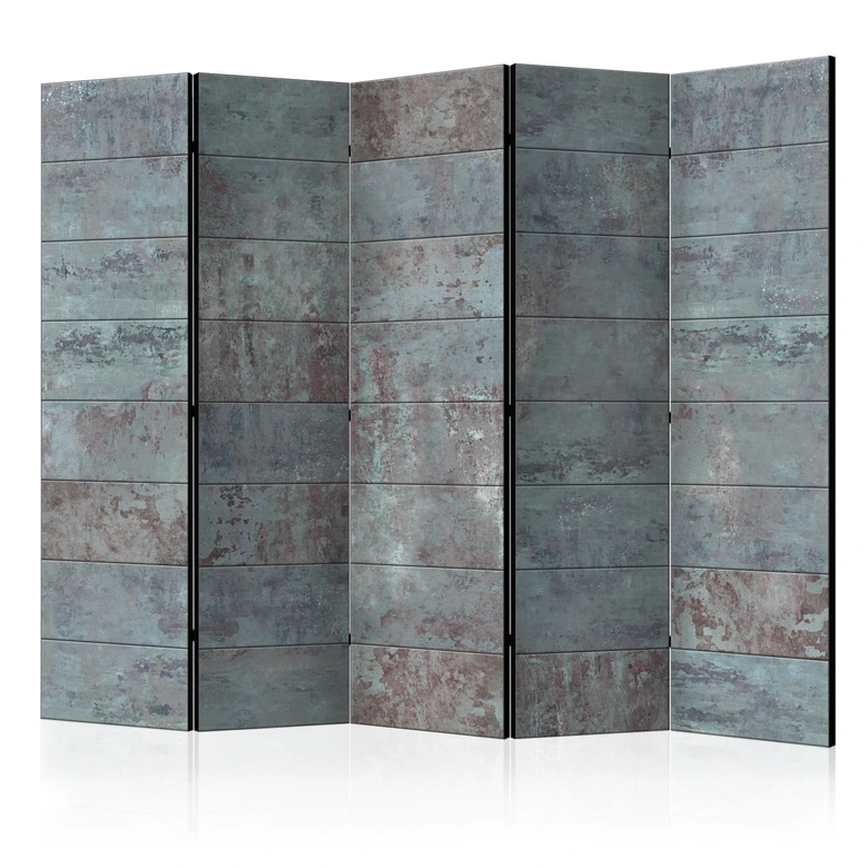 Paravent Séparation de pièce - Béton turquoise, 3 pièces 