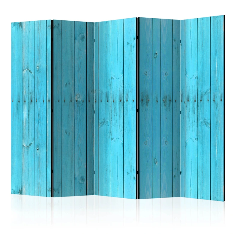 Paravent, Raumteiler freistehend, Trennwand - Blauen Tafeln 