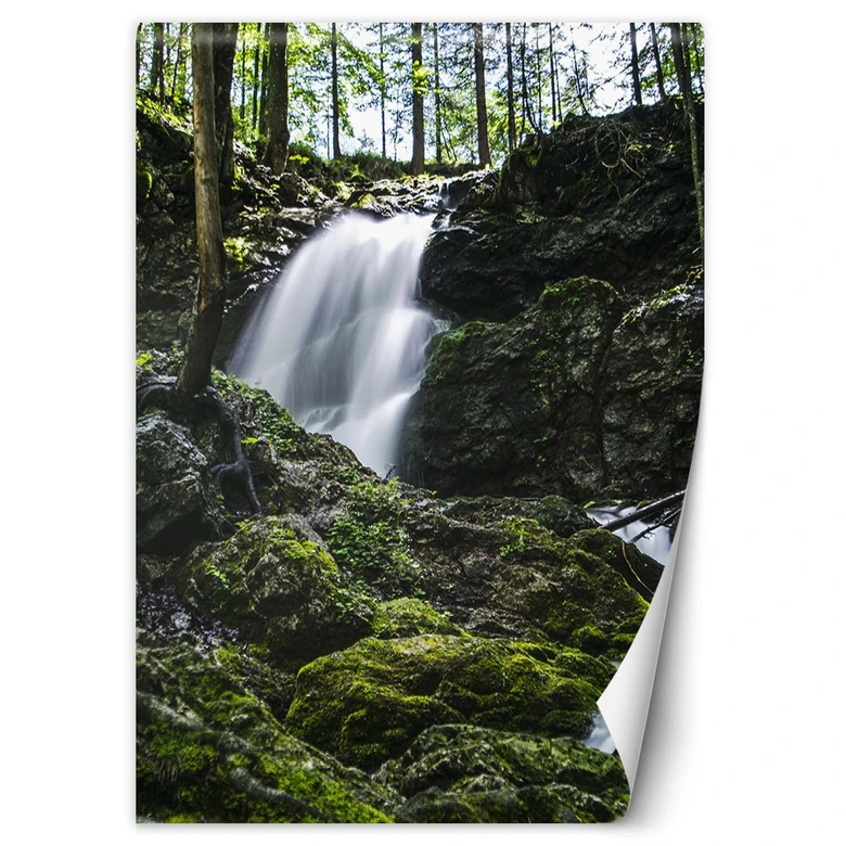 Fototapete, Wasserfall im Wald 