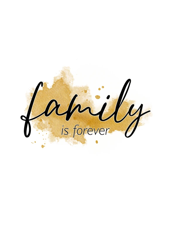 Poster Family is forever + Testo personalizzato 