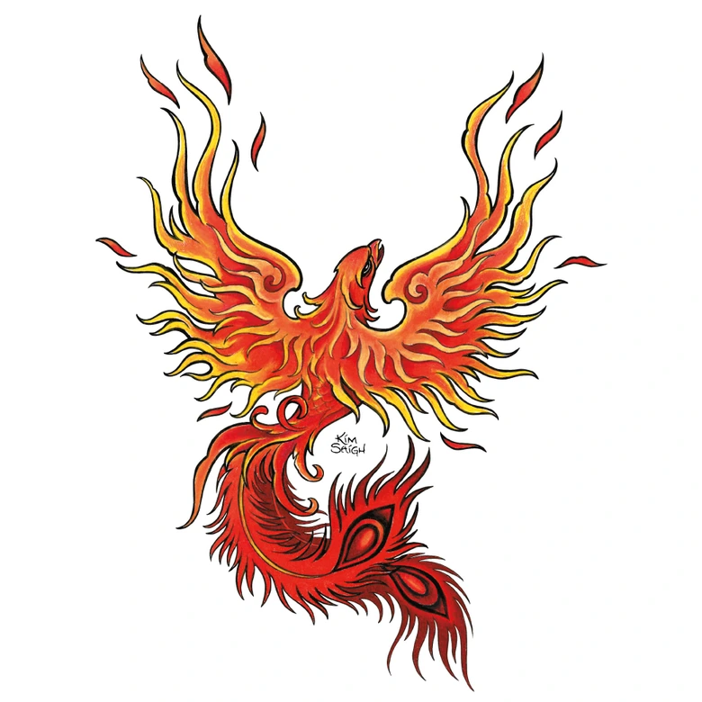 Mural okienny LA Ink Phoenix 