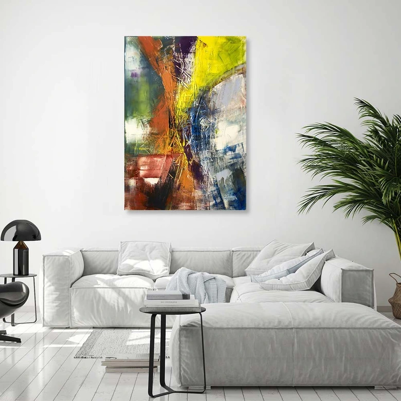 Canvasbillede, Farverigt abstrakt 