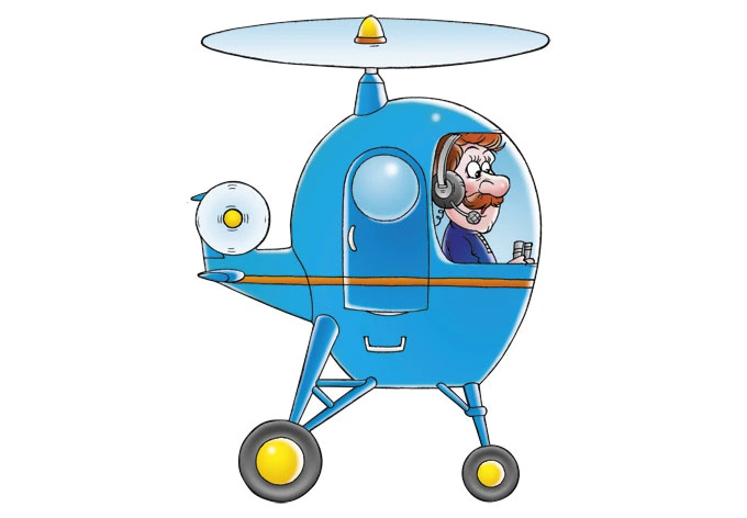 Sticker pour fenêtre : Hélicoptère  