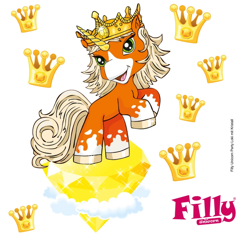 Muursticker Filly Unicorn - Party Loki 