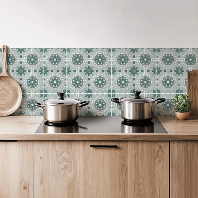 Tegelstickers Bloemen (set van 12) 