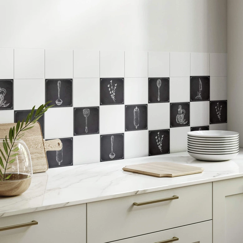 Tile stickers Rustic Kitchen  