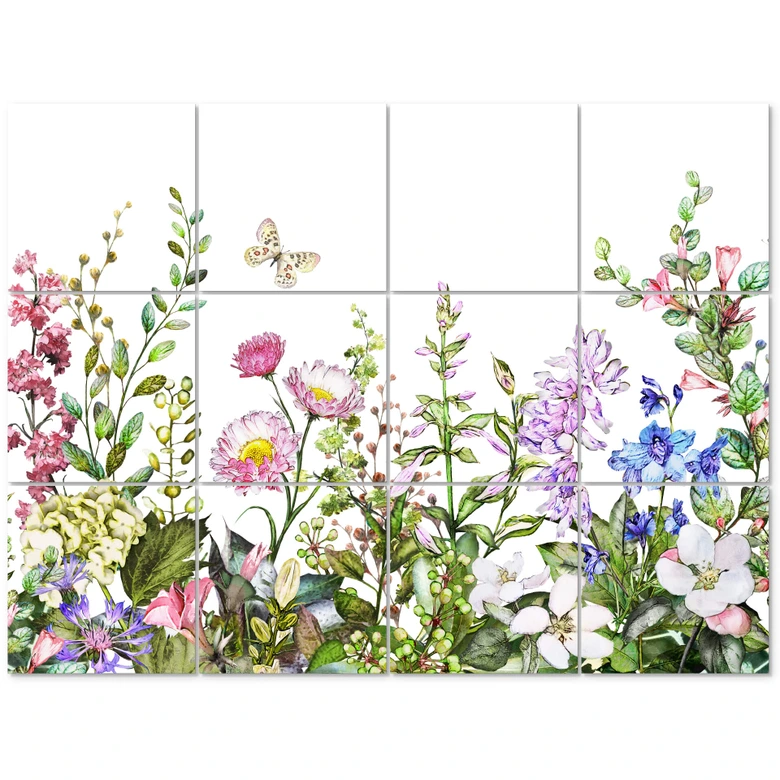 Fliesenaufkleber Sommerwiese - 12er Set - aus der LandIDEE Wohnen & Deko Kollektion 