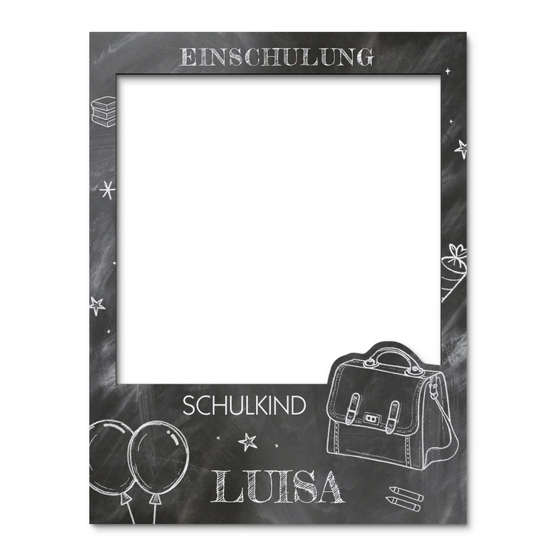Fotorahmen Einschulung Tafel-Look - personalisierbar 