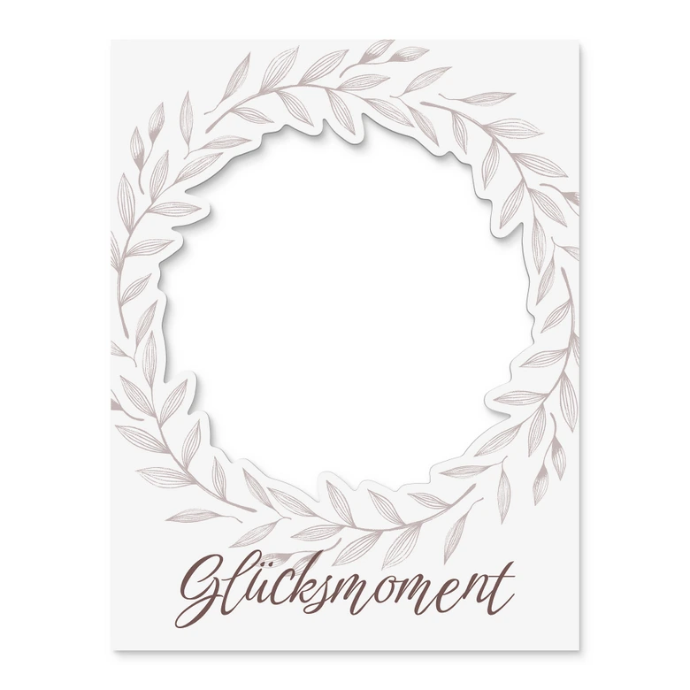 Fotorahmen Hochzeit Blätteroptik - personalisierbar 