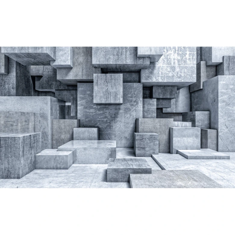 Fototapete 3D Betonblöcke 