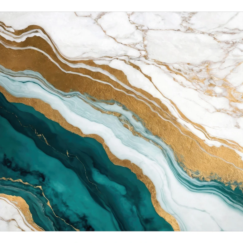 Marble River of Gold and Jade Wall Mural - Alpenglow Workshop 