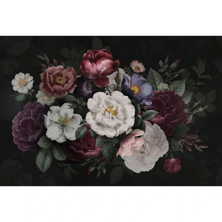 Fototapete Blumen Stillleben im Redouté-Stil | Blumentapete - Bloomery Decor 