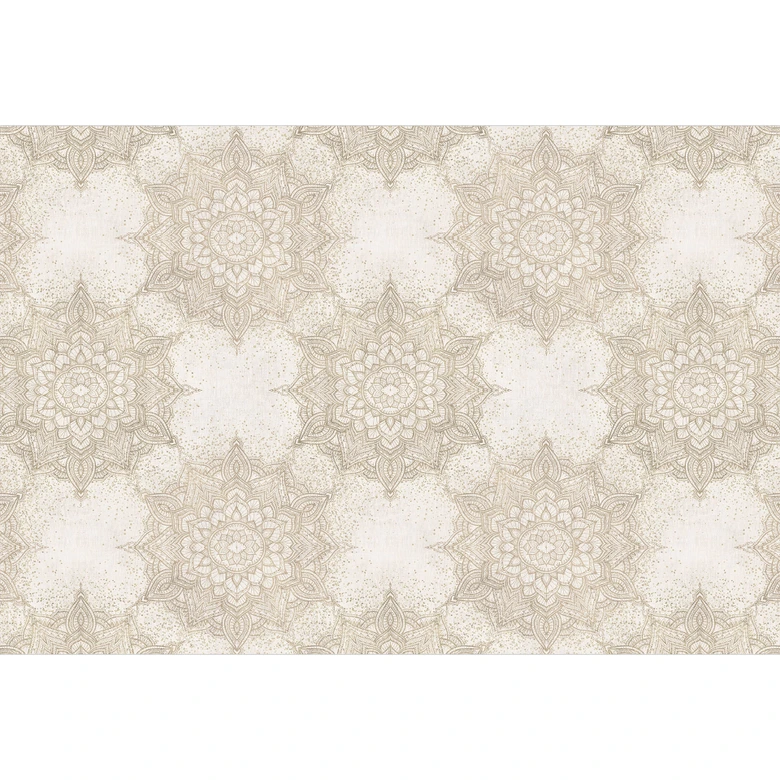 Fototapet Prydnadsföremål - Elegant mandala i sandguld - Bloomery Decor 