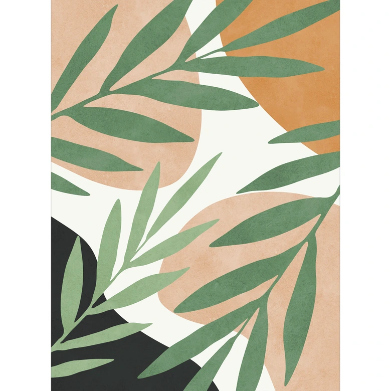 Wall Mural Abstract branches in a tropical look - Costa 