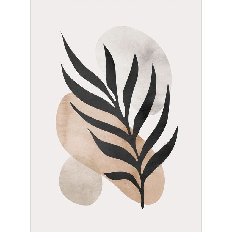 Fototapete Botanische Silhouette mit kunstvoller Geometrie - Costa 