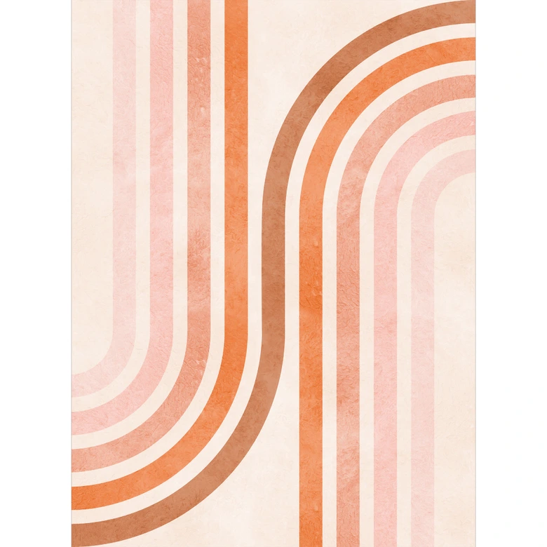 Papier peint géométrie fluide rétro | papier peint abstrait - Costa 