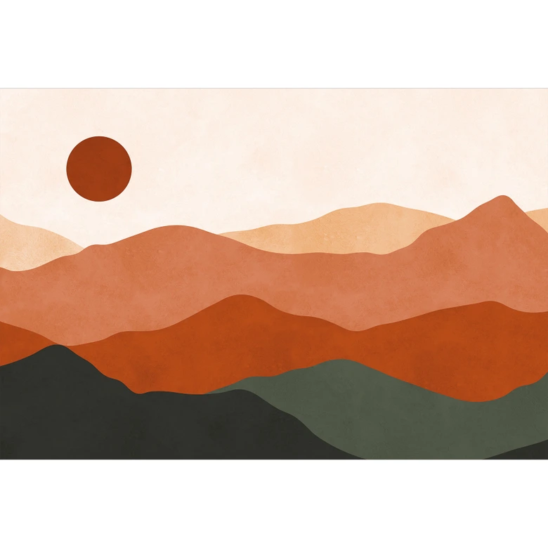 Fototapete Landschaft - Sanfte Hügel in der Abendsonne - Costa 