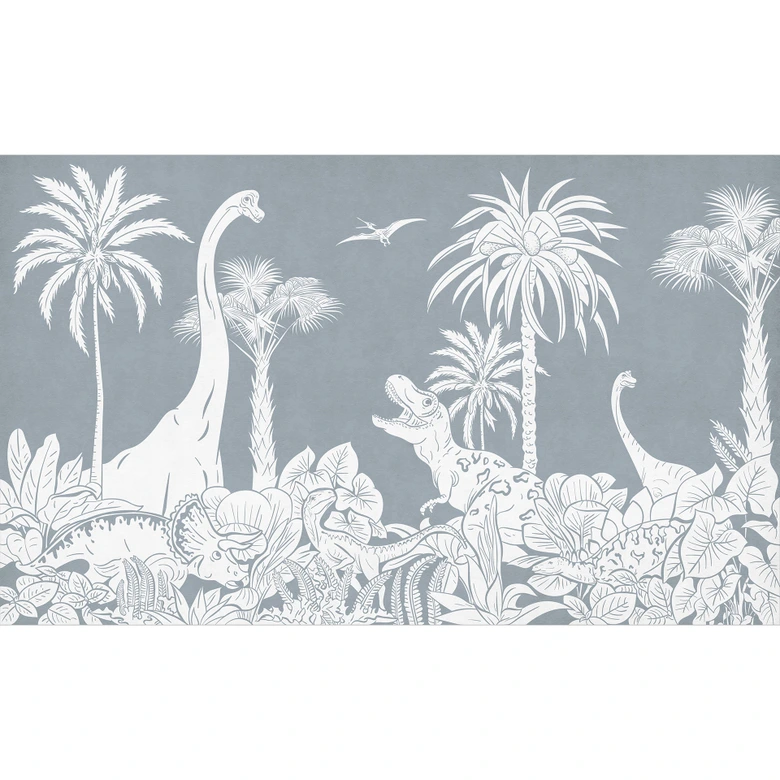 Fototapete Im Land der Dinosaurier - Blau - Kikki Belle 