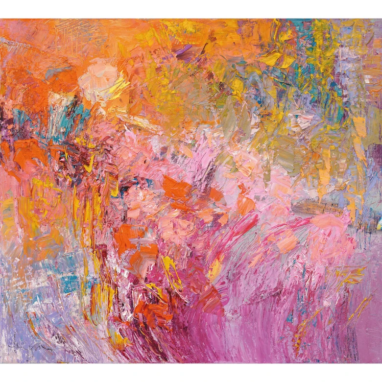 Fototapete Abstrakter bunter Rosengarten - Fagan 