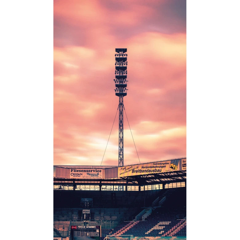 Fototapete FC Hansa Rostock - Flutlichtmast - 144x260 cm 