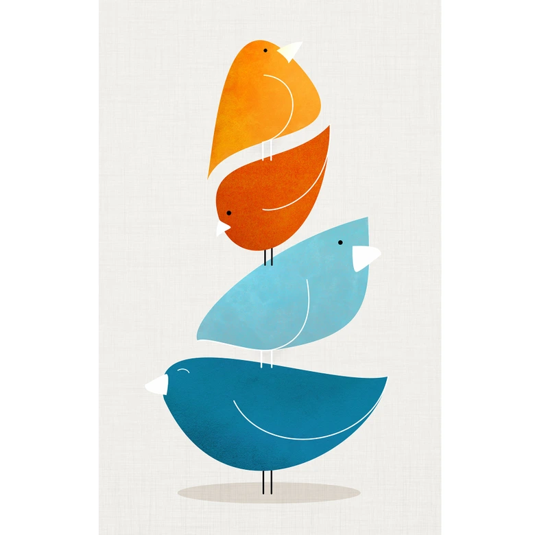 Fotomural de pájaros de colores - Gallagher 