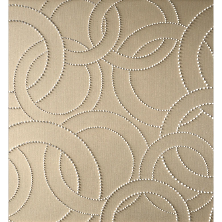 Fototapete Abstrakte Ringe beige | Geometrische Tapete - Grande 