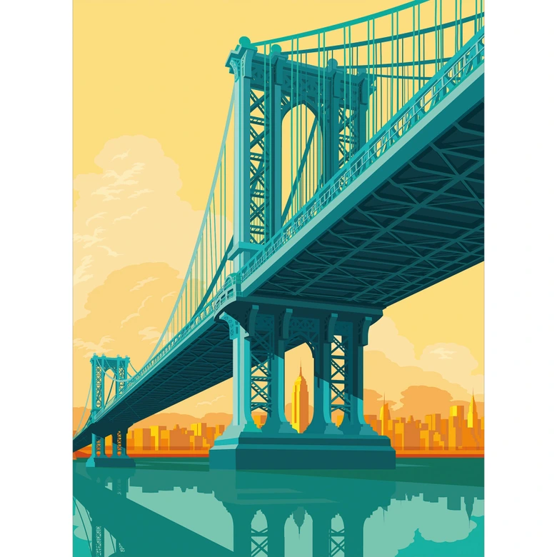 Fototapete Stadtblick durch die Manhattan Bridge - Heemskerk 