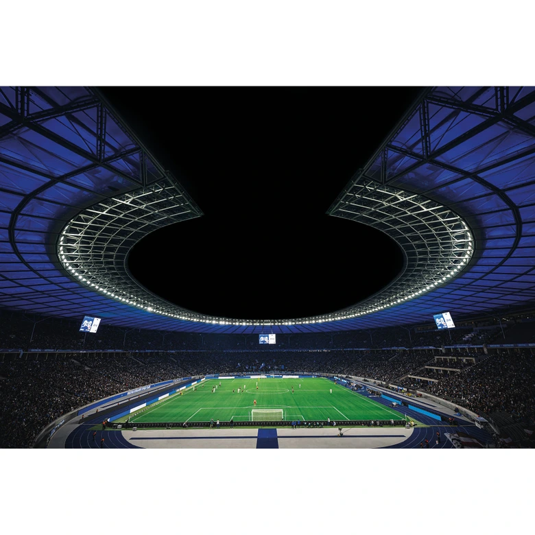 Fußball-Fototapete Hertha BSC - Volles Olympiastadion bei Nacht 
