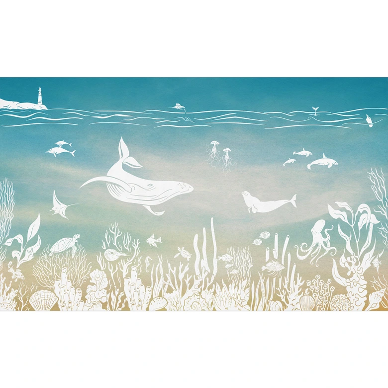 Wall Mural Underwater World Paradise - Ombre - Kikki Belle 
