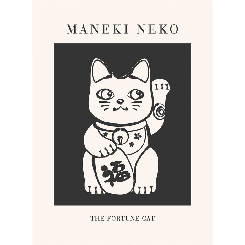 Fototapete Maneki Neko - Die Glückskatze | Winkekatze - KsanaKalpa 