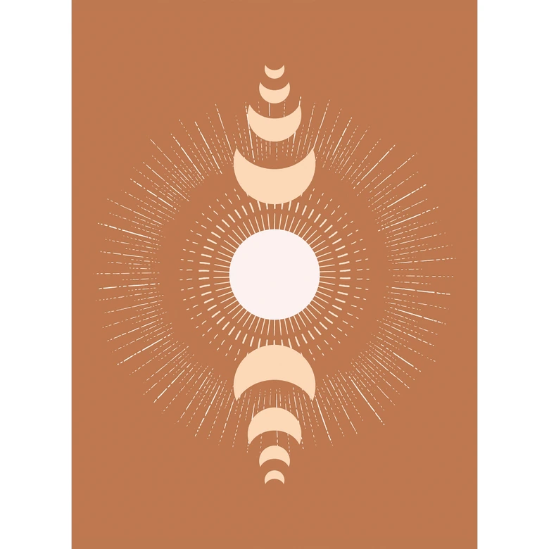 Måncykler - Sol och måne i harmoni - Fototapet 