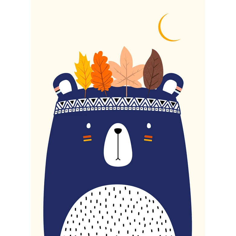 Fototapeta Cubistika - Mały Indianin 