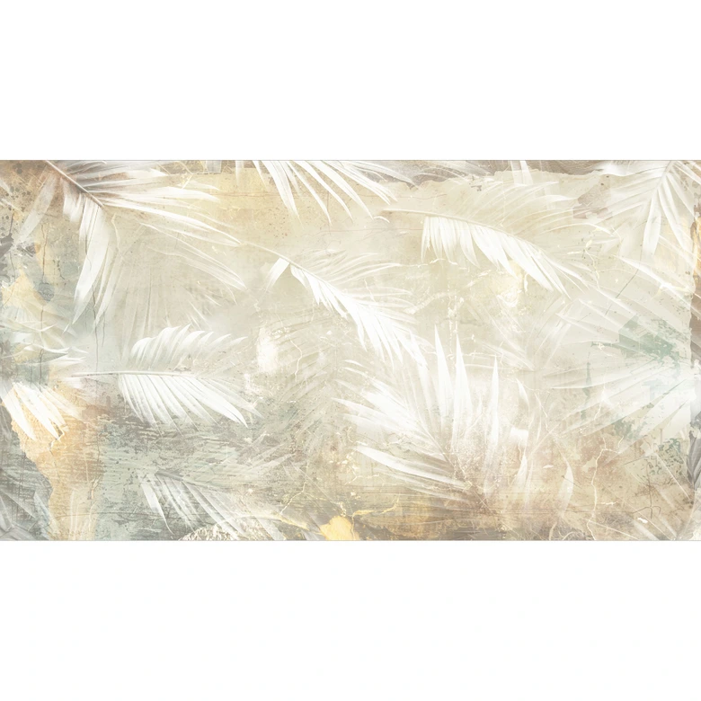 Fototapeta tropikalna abstrakcyjne białe liście palmy - Kulik 