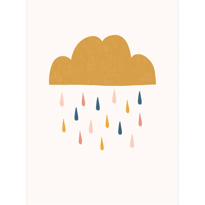 Fotobehang Vrolijke regen in pastelkleuren - Menina Lisboa 