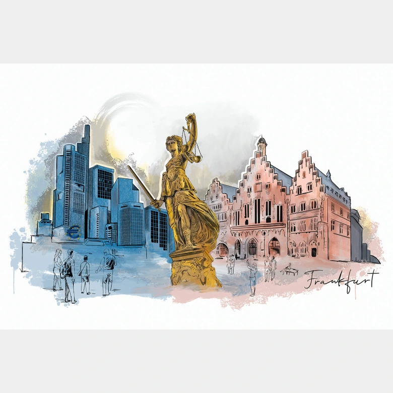 Fototapete Frankfurt - Love your City 