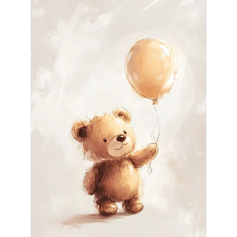 Wall Mural for children's room - Little teddy bear with balloon - Magnusson 