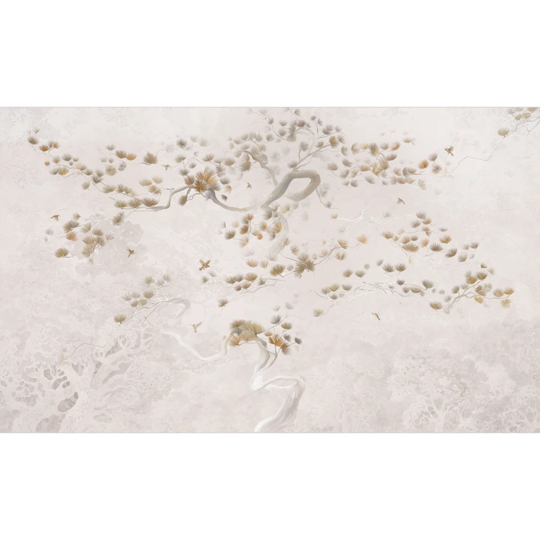 Japanische Fototapete Baumtapete - Elegante Kiefer im asiatischen Stil - Ms Tiff 