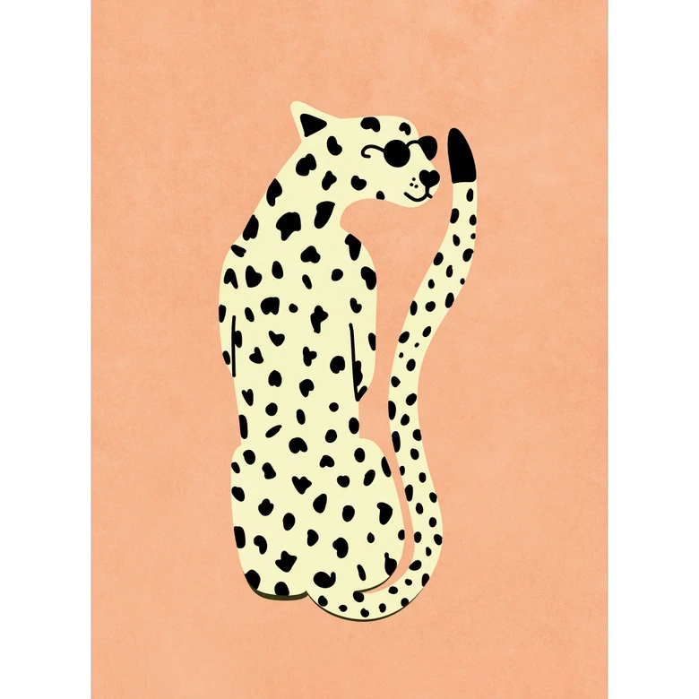 Tier Fototapete Eleganter Gepard mit Sonnenbrille - Oltmanns 