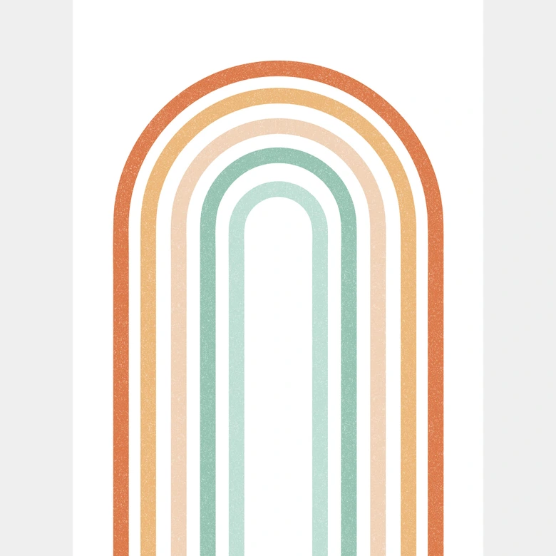 Fototapeta do pokoju dziecięcego - tęczowe boho 